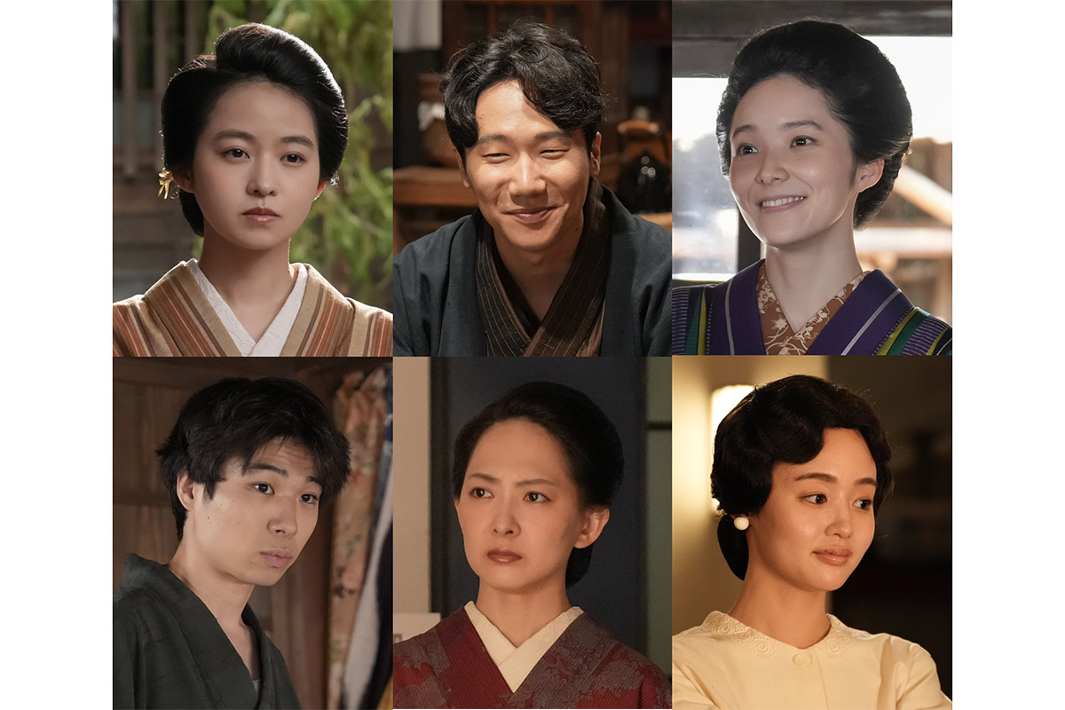 伊藤万理華、前原滉、sara、藤原さくら、谷村美月、岩男海史（上段左から時計回り）【写真：(C)NHK】
