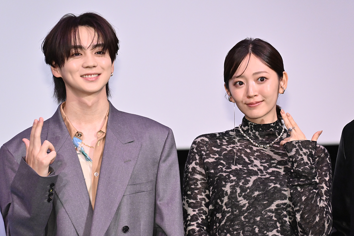 イベントに登壇したTHE RAMPAGEの吉野北人（左）と鈴木愛理【写真：ENCOUNT編集部】