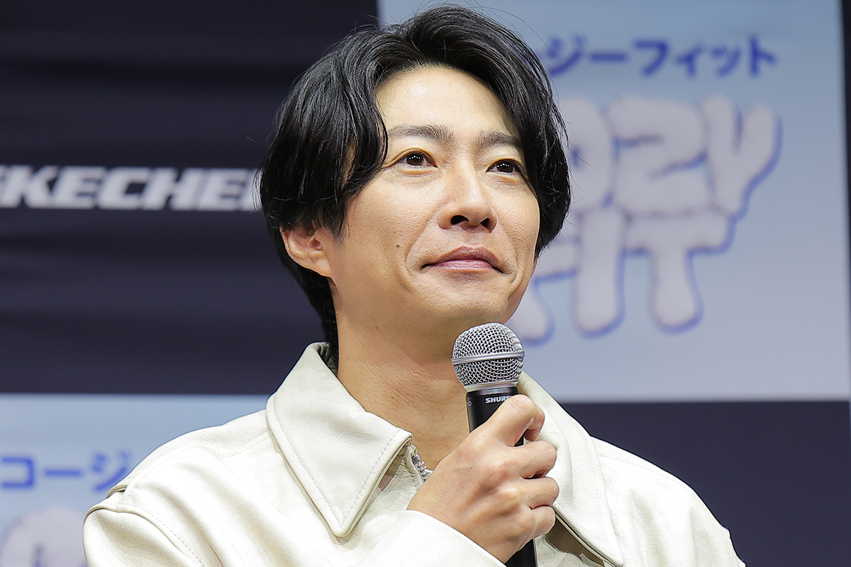 発表会に登壇した相葉雅紀【写真：ENCOUNT編集部】