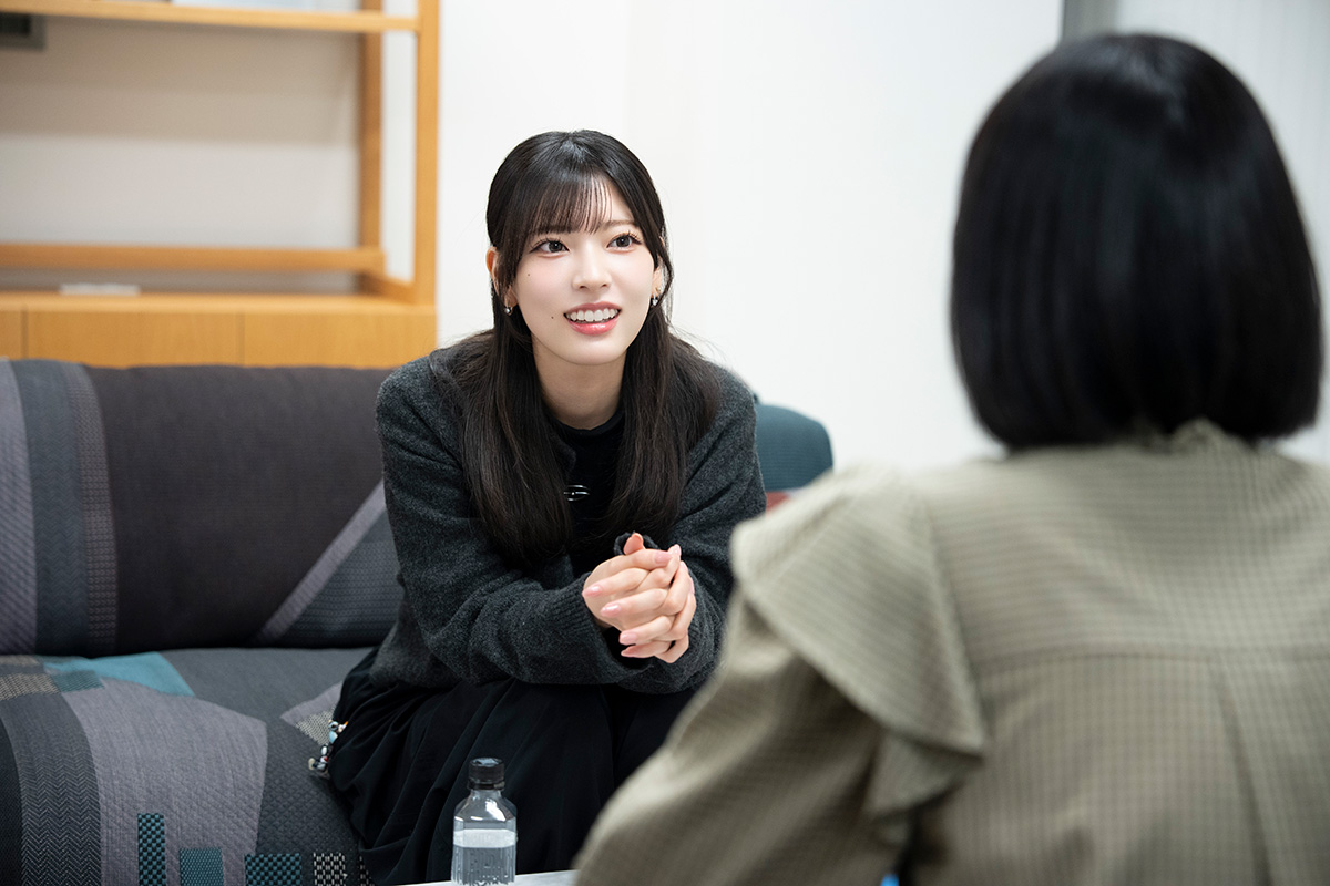 インタビューに応じた宮腰友里亜【写真：増田美咲】